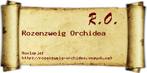 Rozenzweig Orchidea névjegykártya